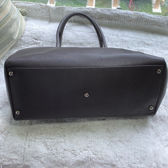 Furla Grey Leather Shoulder Bag with Turnlock - Picture 8 of 15